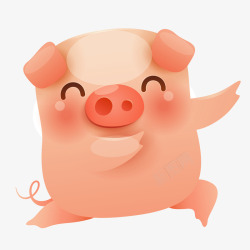 扁平化小猪可爱小猪高清图片