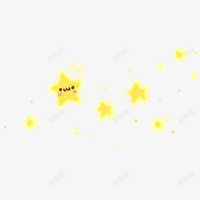 星星卡通黄色星星漂浮星星png免抠素材_新图网 https://ixintu.com 卡通 星星 漂浮 黄色