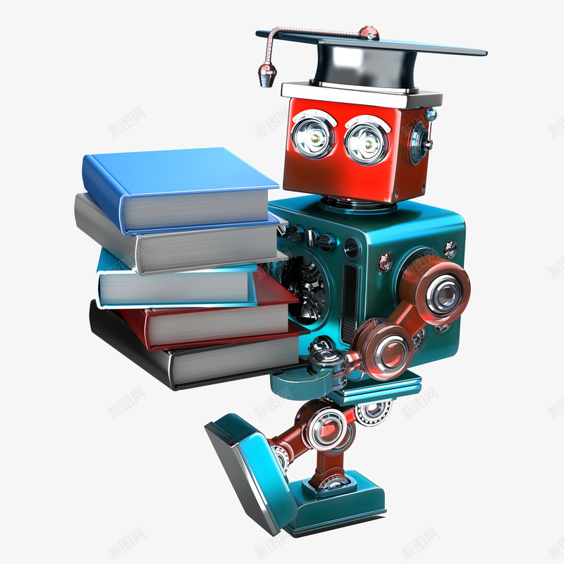 高科技机器人png免抠素材_新图网 https://ixintu.com 书本 搬运 未来科技 机器人