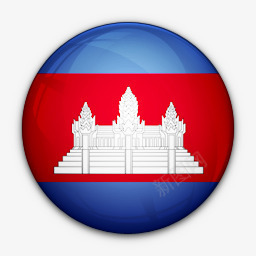 柬埔寨旗对世界标志图标图标