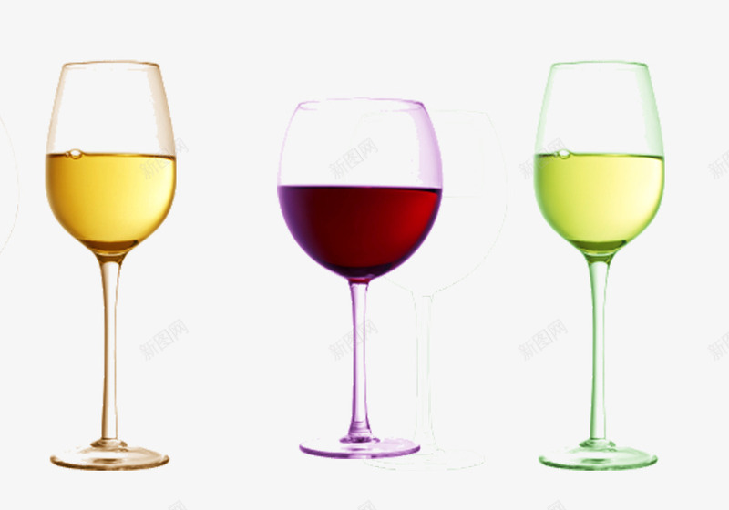 不同类型的高脚葡萄杯psd免抠素材_新图网 https://ixintu.com 家用杯具素材 玻璃质地 葡萄酒杯 高脚杯