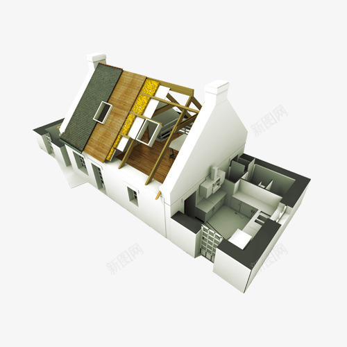 房屋结构png免抠素材_新图网 https://ixintu.com 建筑 户型图 房子 房屋