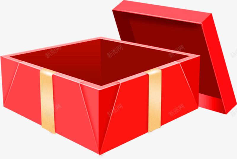 打开的红色包装盒png_新图网 https://ixintu.com 产品实物 包装盒 包装设计 电子产品包装盒 盒子包装 红色盒子 红色礼盒