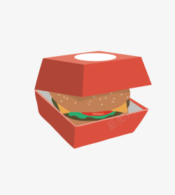 汉堡盒子盒子中的汉堡高清图片