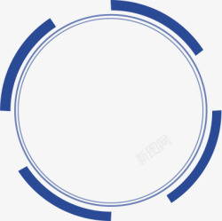 环形路口蓝色圆形边框装饰环形高清图片