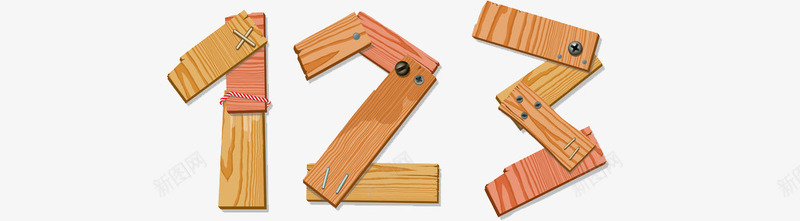 木头做成的123png免抠素材_新图网 https://ixintu.com 123 做成 实物 木头