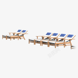 海滩设施沙滩椅高清图片