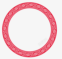 圆圈边框元素中国风纹理圆形高清图片
