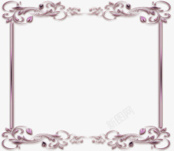 紫色丝带装饰品素材