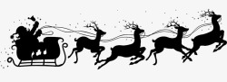 圣诞驯鹿拉车圣诞老人忙碌的节日高清图片