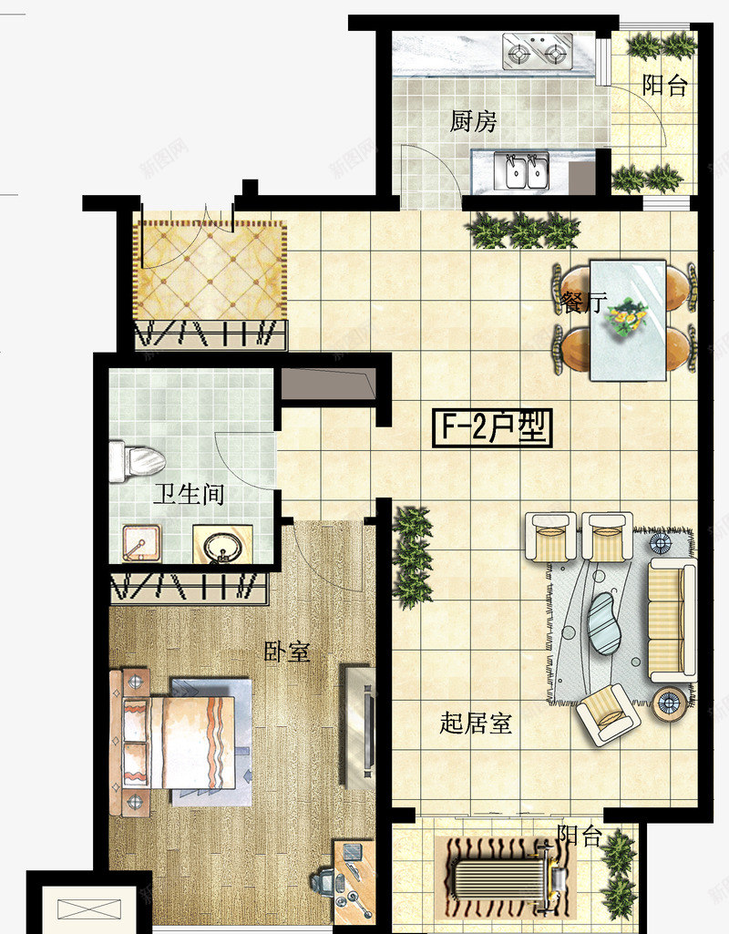 高档手绘户型图家装平面图png免抠素材_新图网 https://ixintu.com 两室一厅户型图 室内布置 室内户型图 室内设计 家居 家装 家装平面图 平面图 总平面图ps 户型图 房间俯视图 房间平面图 手绘平面图