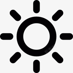 阳光温暖清晰的太阳图标高清图片