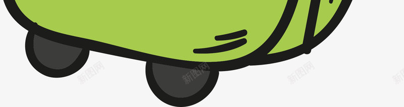 绿色卡通旅行滑轮箱png免抠素材_新图网 https://ixintu.com 卡通 手绘 旅行物品 滑轮箱 矢量图案 绿色 行李箱