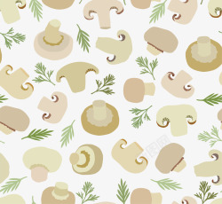 白色蘑菇白色蘑菇花纹矢量图高清图片