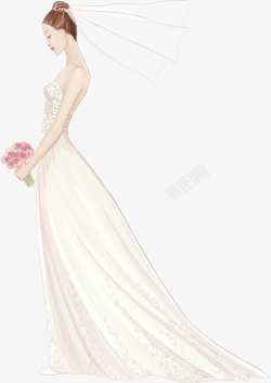 白裙子新娘高清图片