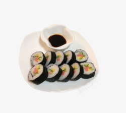 盘中的美味美味的寿司高清图片