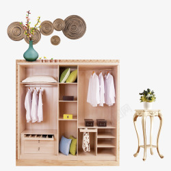 衣柜的设计清新现代家居家装衣柜花架高清图片