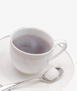 白色陶瓷咖啡杯冬日暖人热饮素材