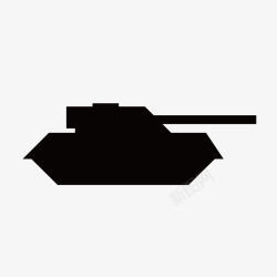 坦克剪影素材