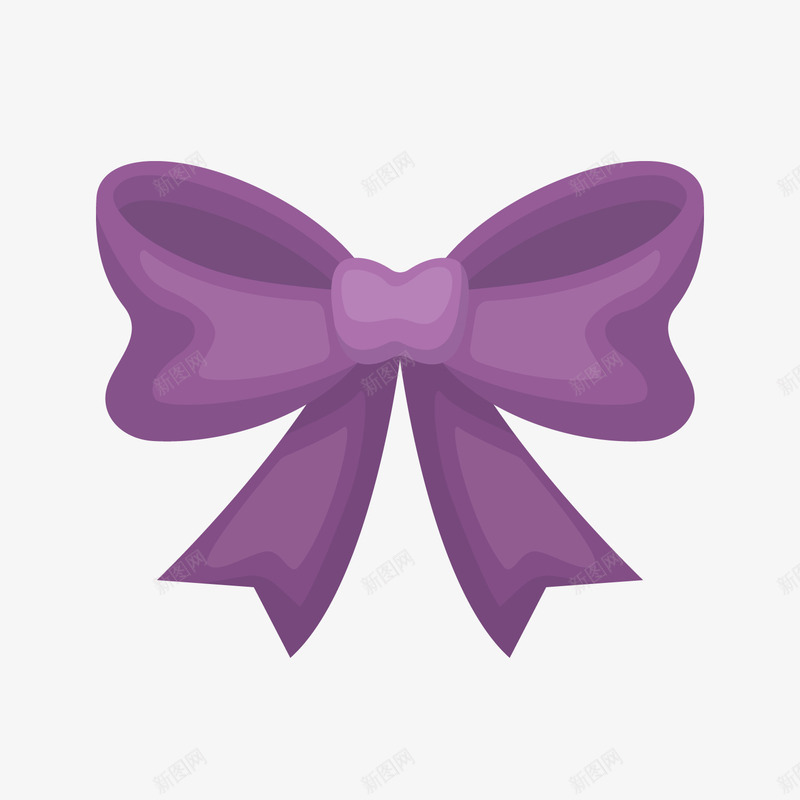 紫色蝴蝶结节日元素png免抠素材_新图网 https://ixintu.com 圆弧 圣诞 平面 弧度 形状 礼物 紫色 蝴蝶结 设计