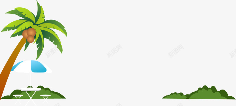 卡通海边沙滩风景椰子树png免抠素材_新图网 https://ixintu.com 卡通 椰子树 沙滩 海边 风景