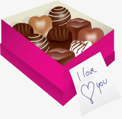 盒子里的巧克力盒子里的巧克力与卡片图高清图片