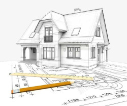 立体房屋模型工程效果图高清图片