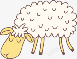 吃草的羊装饰画吃草的卡通山羊高清图片