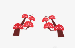 新年红花红花树新年好高清图片