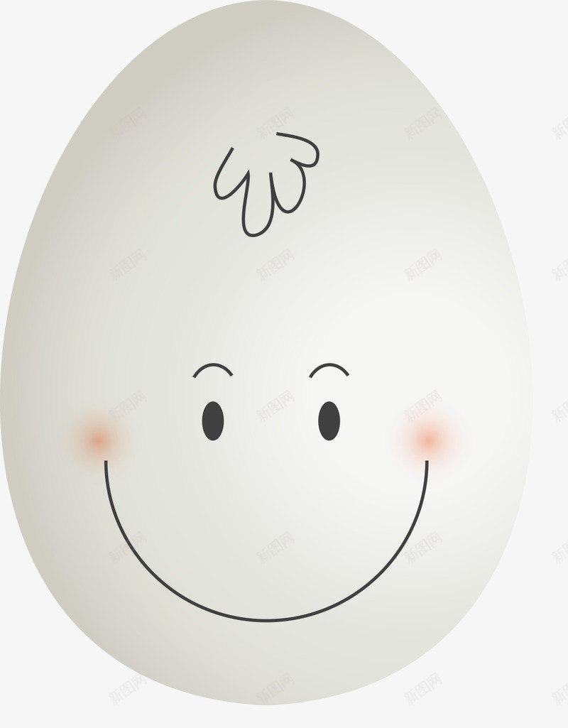 微笑的鸡蛋png免抠素材_新图网 https://ixintu.com 复活节 复活节快乐 微笑 矢量复活节 节日元素 表情平静 鸡蛋