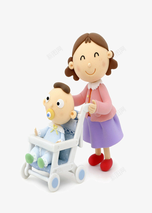 照顾孩子png免抠素材_新图网 https://ixintu.com 卡通 妈妈 婴儿 家庭人物 幸福一家 幸福母子 看护 看护孩子