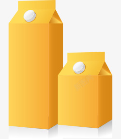 拟真盒子不同规格果汁盒子橘素材