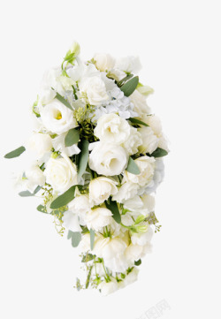 白色花瓶实物白色鲜花玫瑰花高清图片