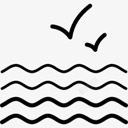 夏季鸟类海图标高清图片
