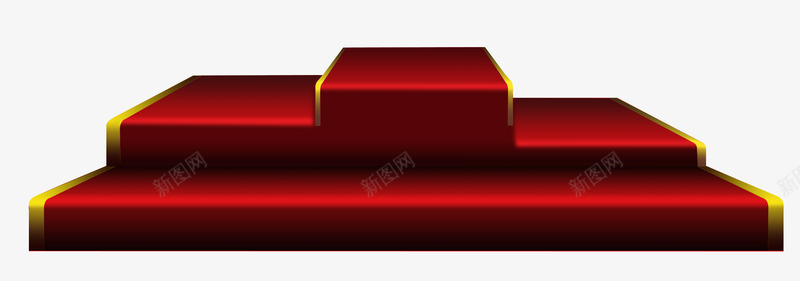 红色立体舞台png免抠素材_新图网 https://ixintu.com 台阶 效果图 活动舞台 红色立体舞台 舞台