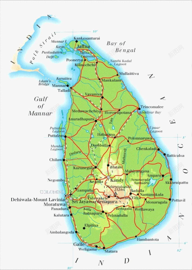 斯里兰卡地图png免抠素材_新图网 https://ixintu.com 世界地图 国家地图 地图 斯里兰卡地图