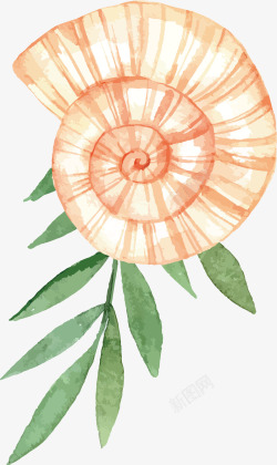 粉色蜗牛手绘水彩蜗牛矢量图高清图片