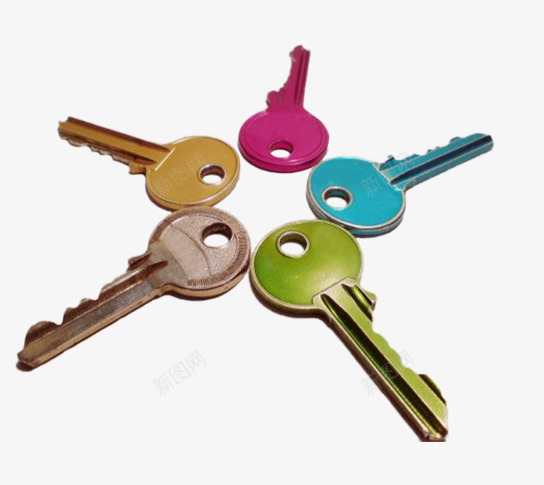 彩色钥匙片png免抠素材_新图网 https://ixintu.com 五彩钥匙 创意钥匙图片 开锁 钥匙背景图片