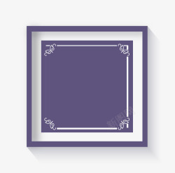 棱角相框古棱角相框紫色方高清图片