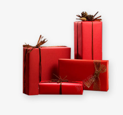 礼品盒子金币红色礼品盒子高清图片