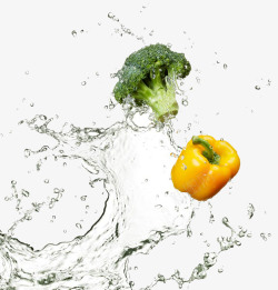 尝尝自然的味道洗过的蔬菜高清图片