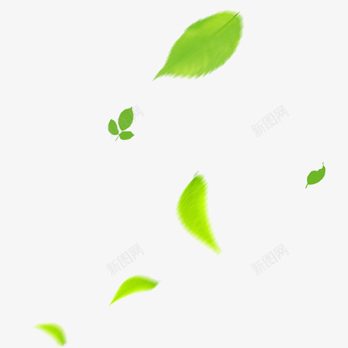 漂浮绿叶png免抠素材_新图网 https://ixintu.com 叶子 海报元素 漂浮 绿色 装饰 装饰素材