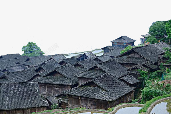 加榜梯田苗寨png免抠素材_新图网 https://ixintu.com 加榜 梯田 自然之景 苗寨