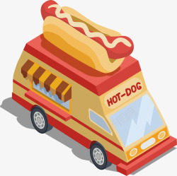 便利餐车超级热狗餐车高清图片
