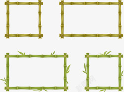 竹子相框矢量图素材