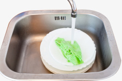 清洁毛巾绿色洗碗布高清图片