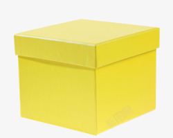 纸板纸盒黄色礼物盒子高清图片