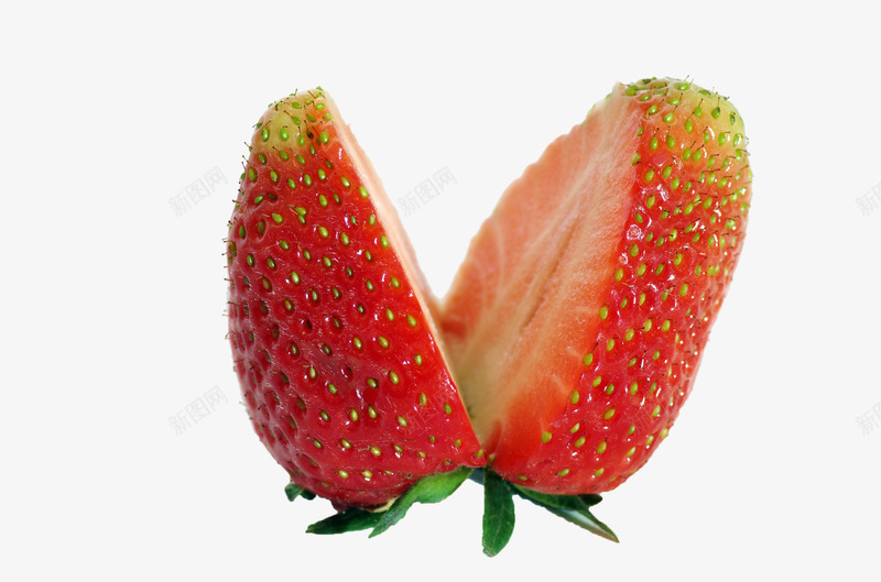 切开的草莓png免抠素材_新图网 https://ixintu.com 切开 切面 劈开 打开 打开的草莓 水果 破开 红色 草莓