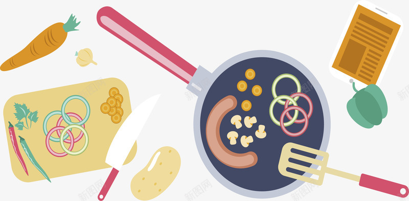 百种晚餐菜谱制作矢量图eps免抠素材_新图网 https://ixintu.com 切菜板 学做菜 晚餐菜谱 烹饪宣传课程 矢量素材 网上菜谱 矢量图