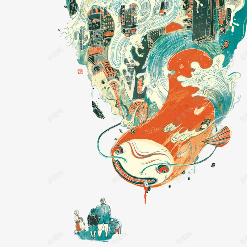 抽象插画香港建筑群相结合png免抠素材_新图网 https://ixintu.com 中华人民共和国香港特别行政区 中国香港 底纹 抽象插画 海报设计 老香港 香港城市 香港建筑群相结合 香港景区